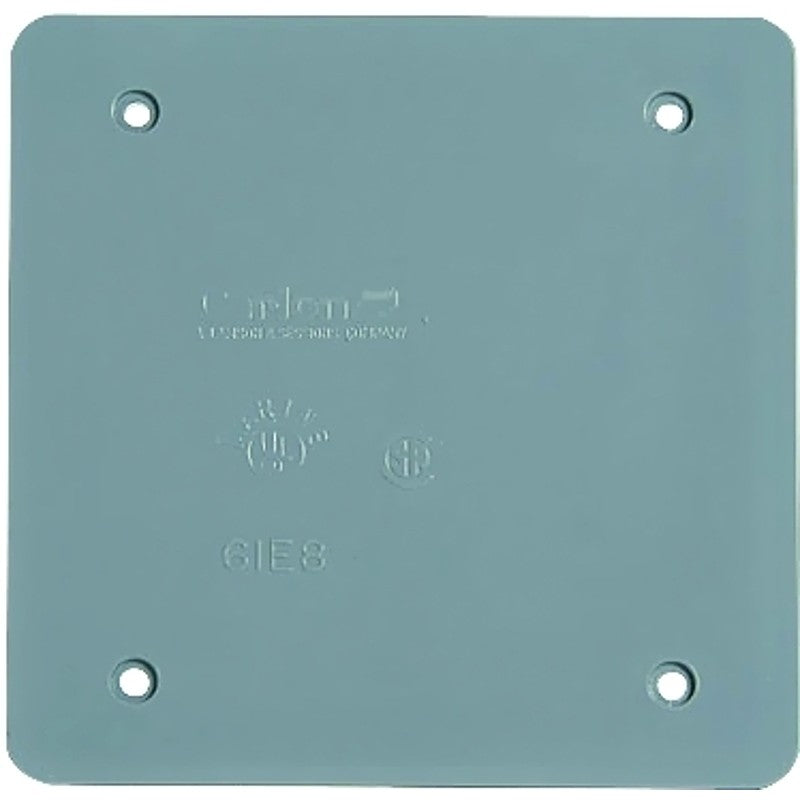 Carlon E9802CN-CAR Weatherproof Blank Cover, Rectangular, 2 -Gang, PVC, Gray