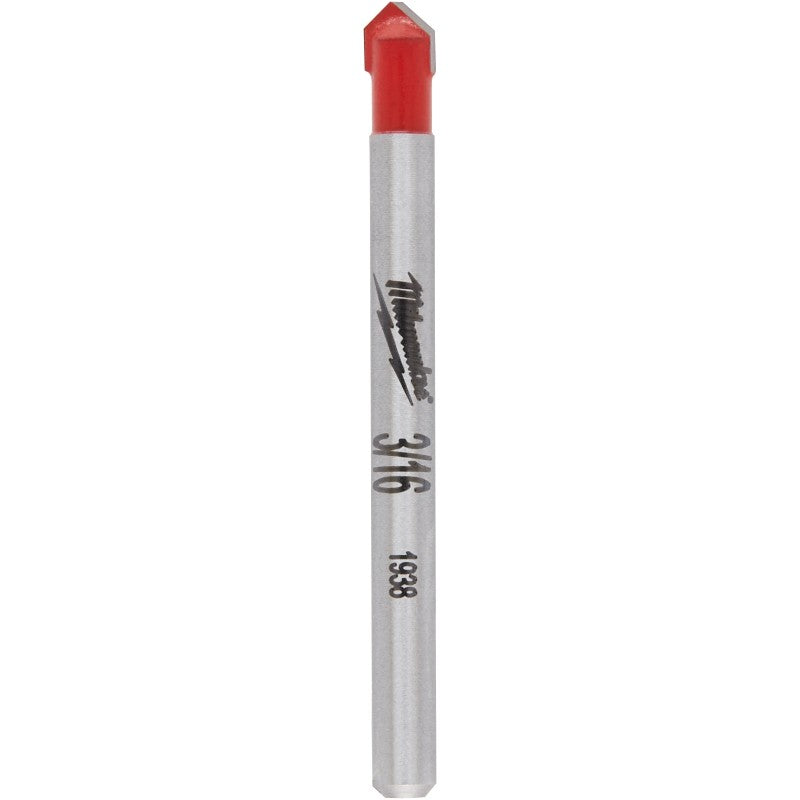 Milwaukee 48-20-8981 Drill Bit, 3/16 in Dia, 2 in OAL, 1/8 in Dia Shank, Round Shank, Carbide (Pack of 5)