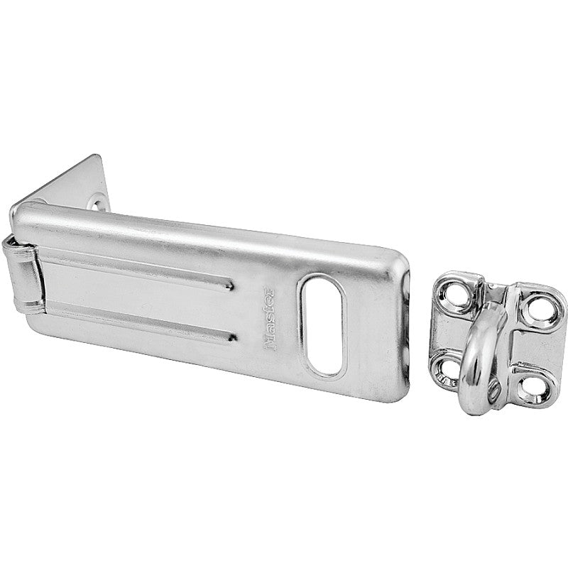 Master Lock 704D Hasp, 4-1/2 in L, 1-3/4 in W, Steel, Zinc, 1/2 in Dia Shackle