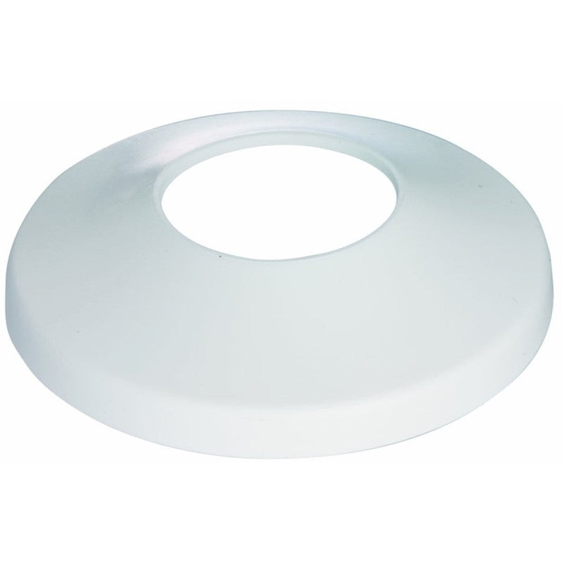 Plumb Pak PP808-82 Bath Flange, 3-1/2 in OD, For: 3/4 in Threaded Pipes, Plastic, White