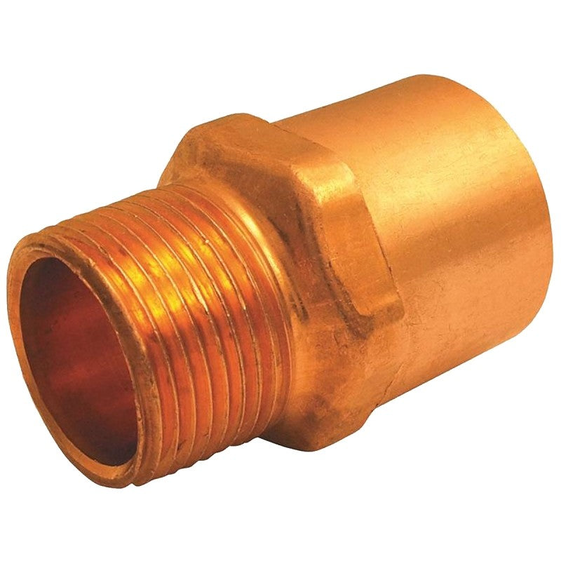 Elkhart Products 104R Series 30304 Reducing Pipe Adapter, 3/8 x 1/2 in, Sweat x MNPT, Copper