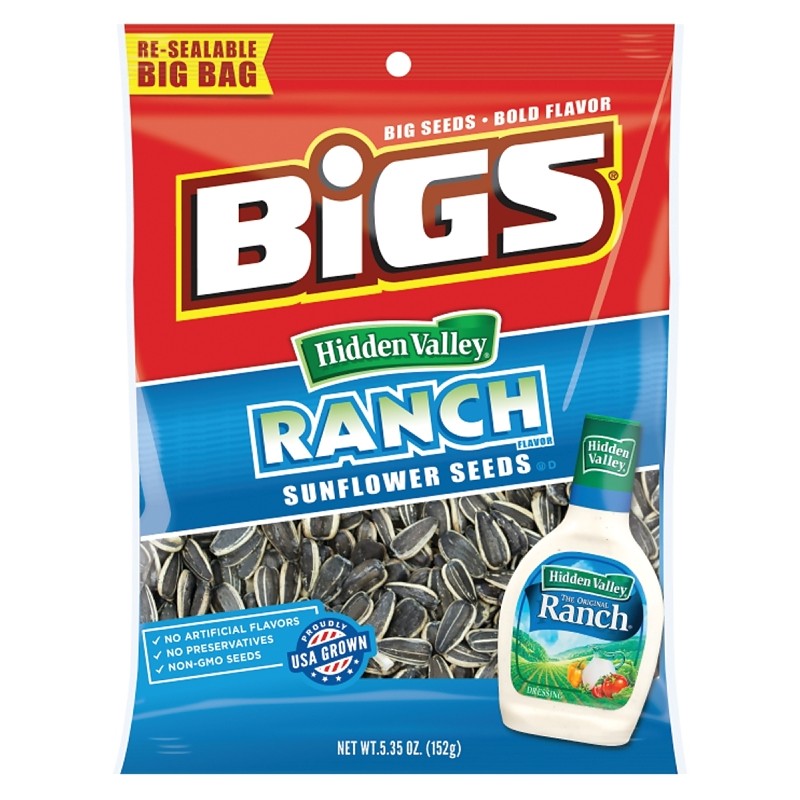 Bigs TFL55005 Sunflower Seed, Zesty Ranch, 5.35 oz (Pack of 12)