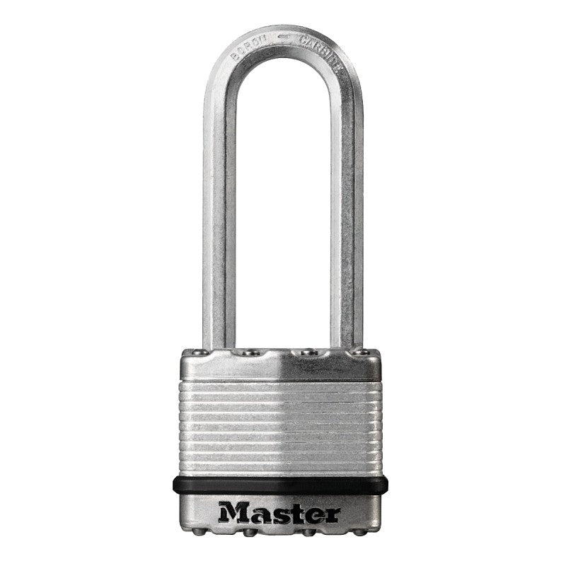 Master Lock Magnum Series M1XKADLJ Padlock, Keyed Different Key, 5/16 in Dia Shackle, 2-1/2 in H Shackle, Zinc