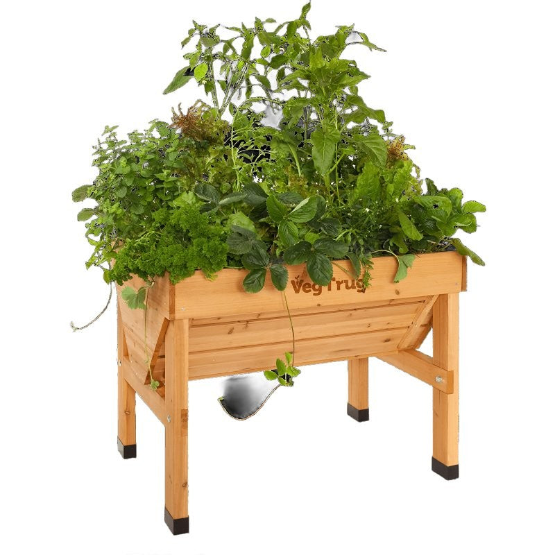 VegTrug Classic VTNS0361 Raised Bed Planter, 103.4 cm L, 76 cm W, 80 cm H, Cedar Wood, Natural