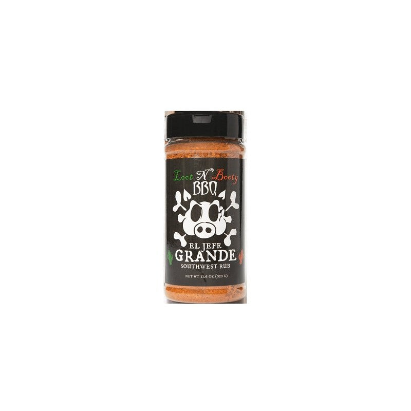 Loot N' Booty BBQ El Jefe Grande OW88415 Southwest Rub, Citrus, Cumin, Pepper, 11.6 oz
