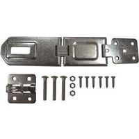 Single Flexible Link Safety Hasp Zinc Plated 6-1/2 Inch