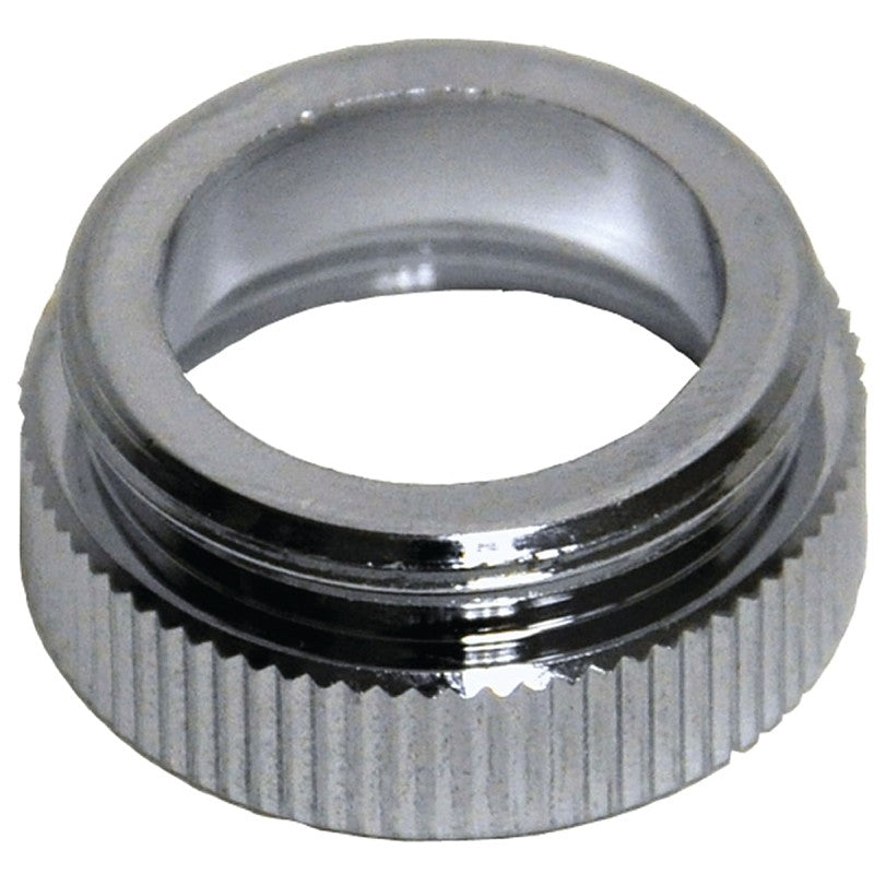 Danco 10510 Aerator Adapter, 55/64-27 x 13/16-24 in, Male x Female Thread, Brass, Chrome Plated
