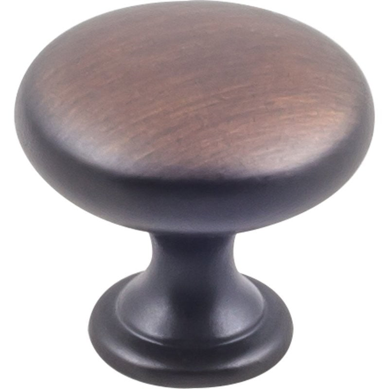 Hardware Resources K778BORB-10 Cabinet Knob, Traditional, 1-3/16 in Dia, Zinc, Brushed Oil-Rubbed Bronze