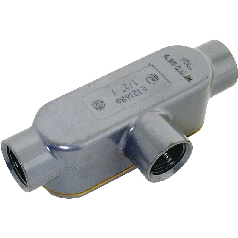 Halex 58805 Conduit Body, 1/2 in Hub, 4-53/64 in OAL, Threaded, Aluminum