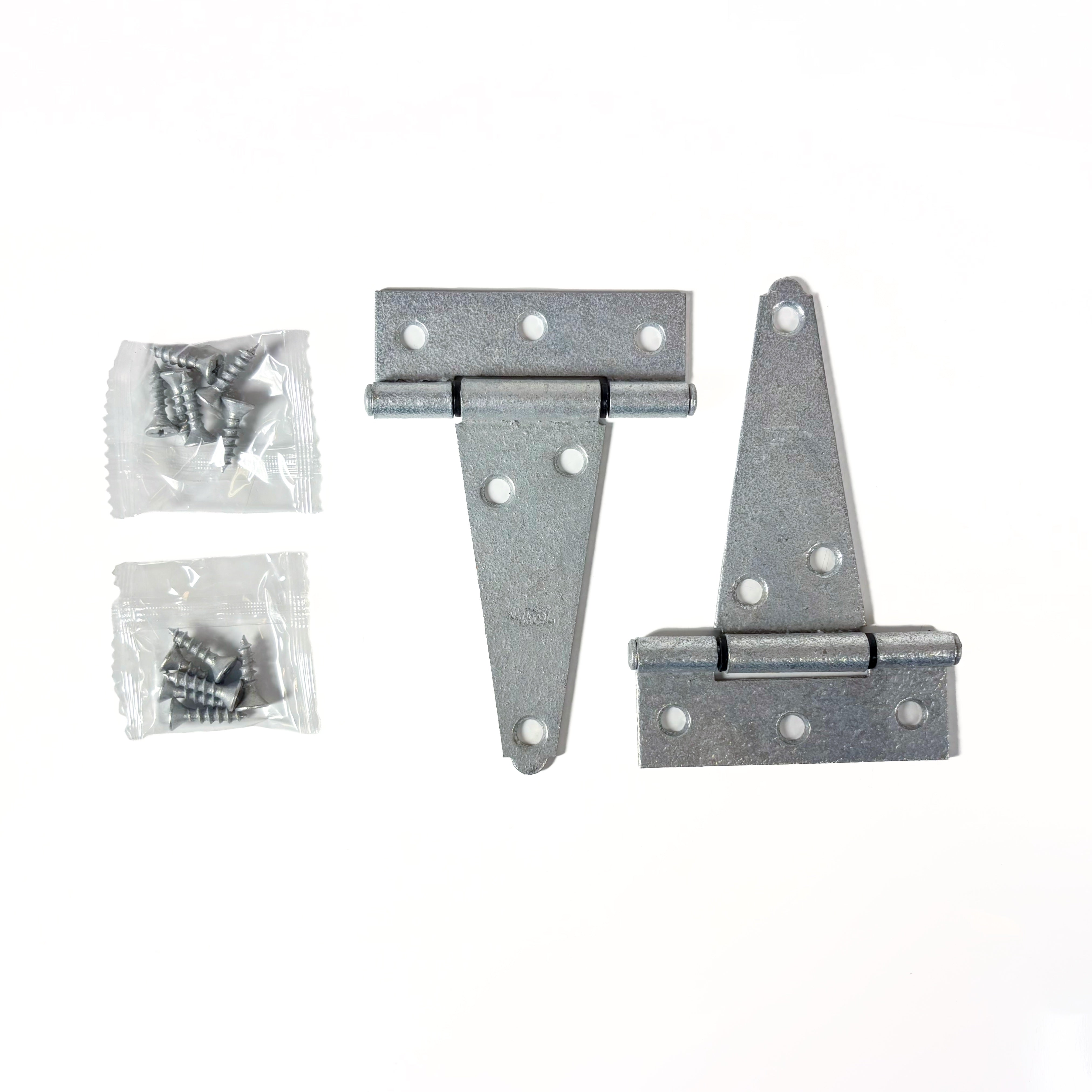 Heavy Duty T-Hinges 4 Inch Galvanized Steel 2 Pack (POS)