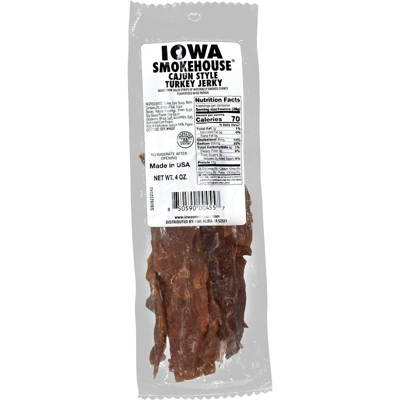 Iowa Smokehouse IS-T4O Turkey Jerky, Original, 4 oz (Pack of 12)