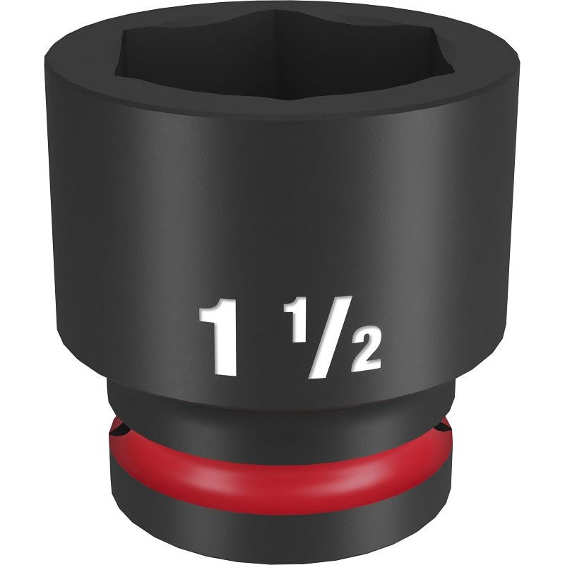 Milwaukee SHOCKWAVE Impact Duty Series 49-66-6315 Shallow Impact Socket, 1-1/2 in Socket, 3/4 in Drive, Square Drive