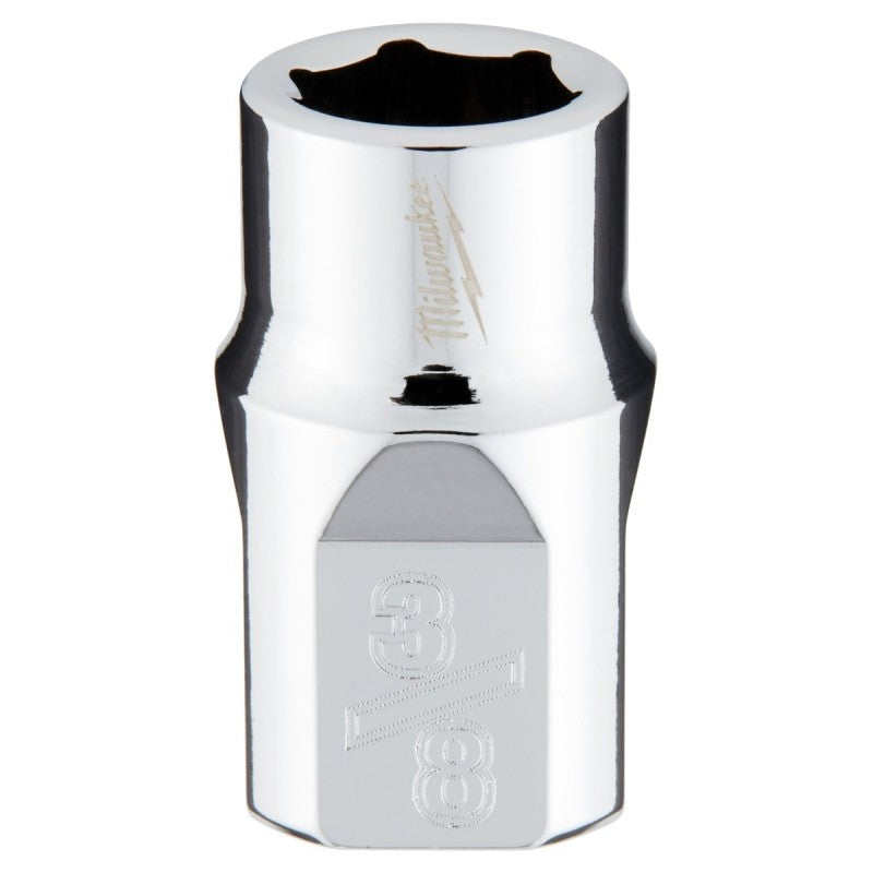 Milwaukee 45-34-9062 Socket, 3/8 in Socket, Standard Socket, 3.543 in OAL, 3/8 in Drive, 6-Point, Chrome Vanadium Steel