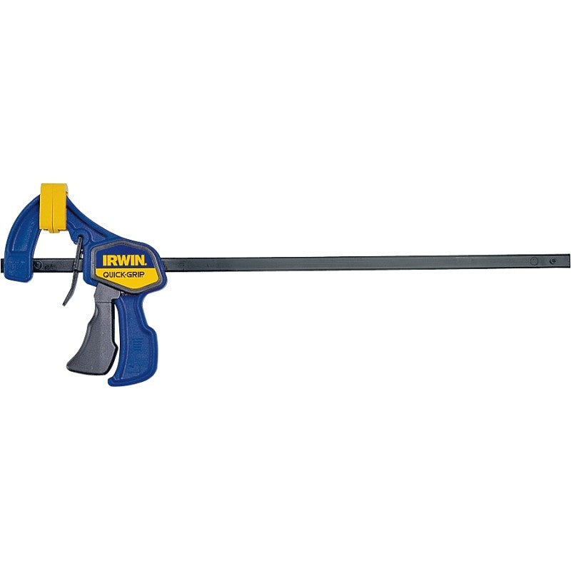 Irwin QUICK-GRIP 1964744/5412 One-Handed Mini Bar Clamp, 150 lb, 12 in Max Opening Size, 2-7/16 in D Throat