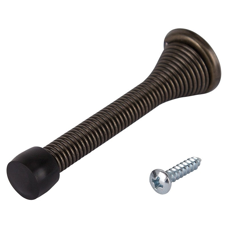 ProSource H62-B041-PS Heavy-Duty Spring, 5/16 in Dia Base, 3-1/8 in Projection, Plastic & Steel, Antique Brass