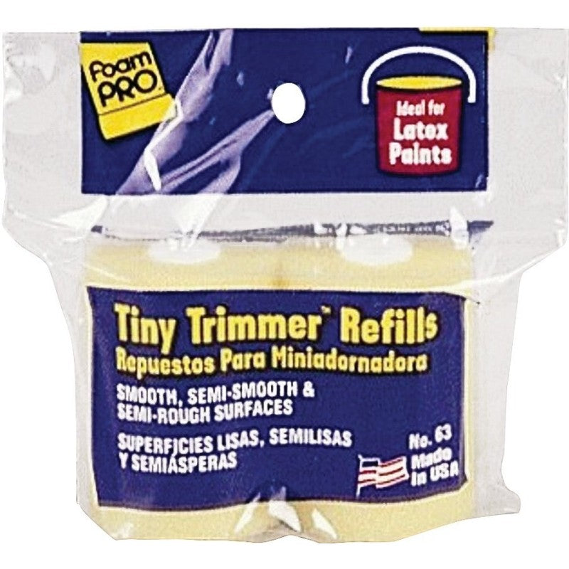 Foampro 63 Trimmer Refill, 3/8 in Thick Nap, 2 in L, Foam Cover (Pack of 12)