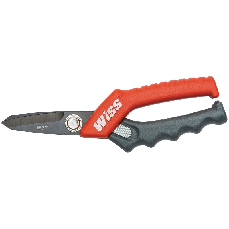 Crescent Wiss CW7T Heavy-Duty Tradesman Utility Shear, 7-1/2 in OAL, 2 in L Cut, Stainless Steel Blade