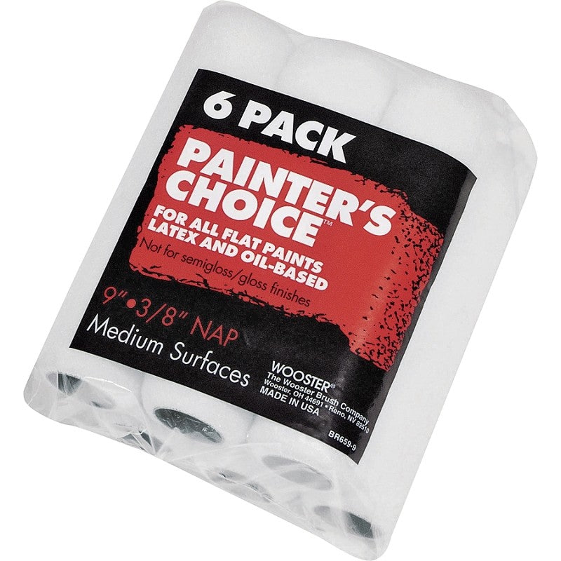 Wooster R959-9 Roller Cover, Mint Green, 3/8 in Thick Nap, 9 in L