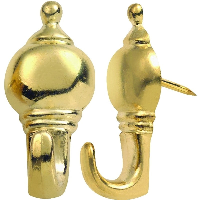 OOK Colonial Series 53500 Decorative Pushpin Hanger, 10 lb, Brass Plated