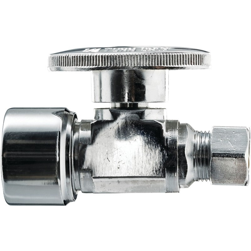 Keeney 2070PCPOLF Ball Valve, 5/8 x 1/2 in Connection, Compression x FIP, Brass Body