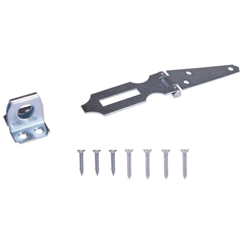 ProSource LR-133-BC3L-PS Safety Hasp, 3 in L, Steel, Zinc, 7/16 in Dia Shackle, Fixed Staple