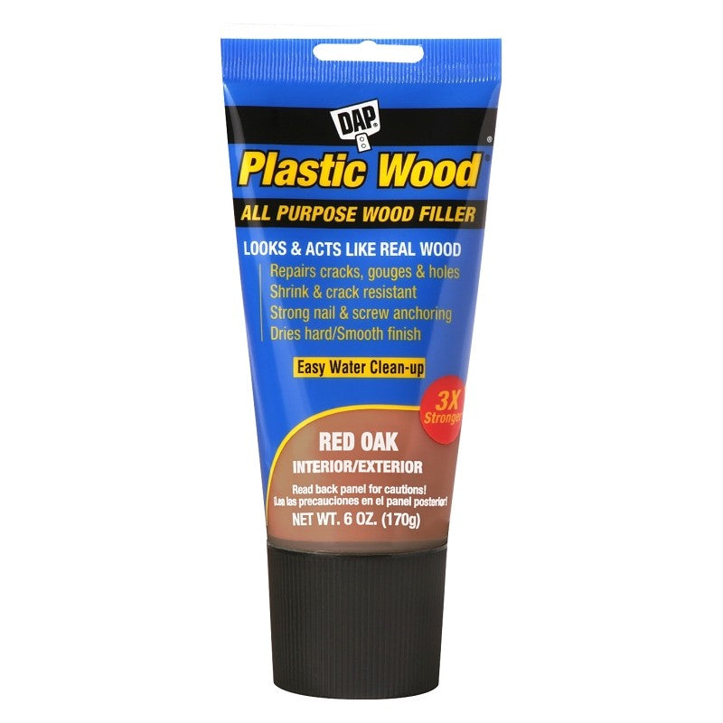 DAP COLORmaxx 7079800583 Wood Filler, Paste, Slight, Red Oak, 6 oz Tube