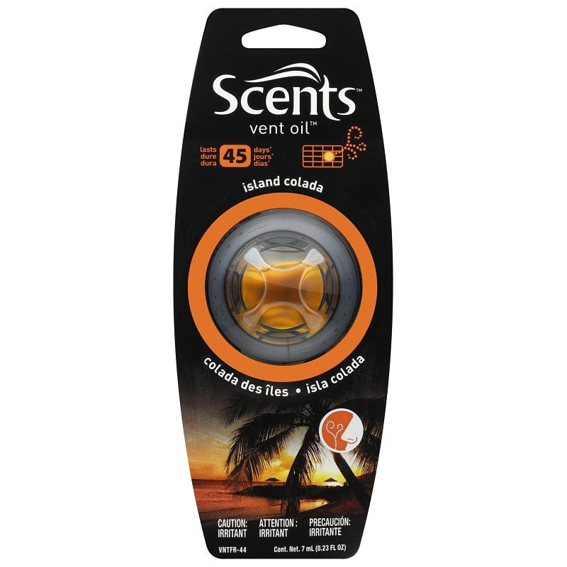 Auto Expressions Vent Fresh VNTFR-44 Air Freshener, Liquid, Island Colada (Pack of 4)