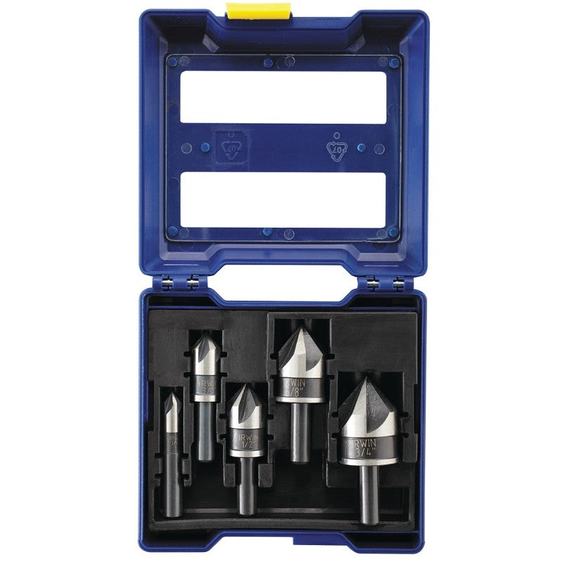 Irwin 1877793 Countersink Drill Bit, Specifications: 1/4 in Shank, Black Oxide, Includes: 1/4 in, 3/8 in Countersink