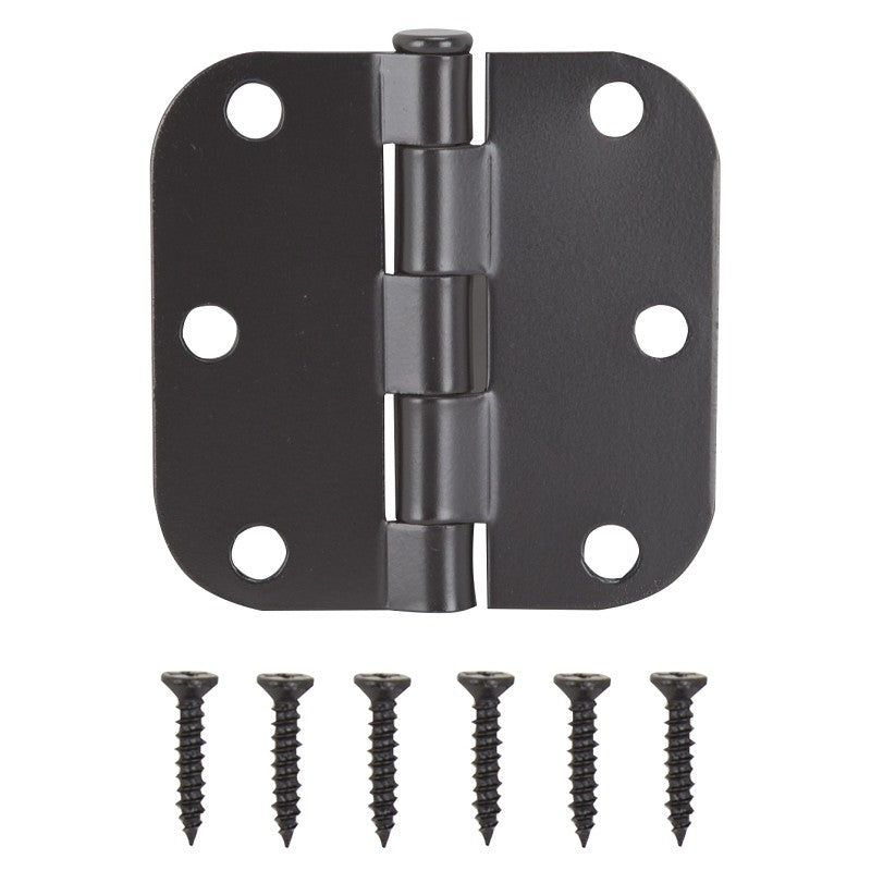 ProSource LR-704-PS Door Hinge, Steel, Oil-Rubbed Bronze, Loose Pin, 180 deg Range of Motion, Screw Mounting