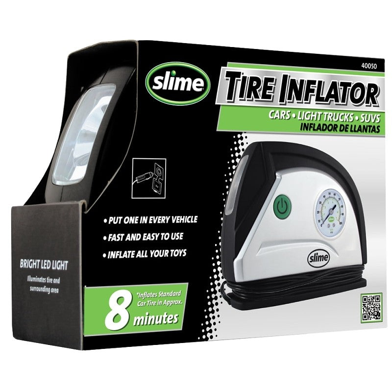 Slime 40032 Tire Inflator, 12 V, 0 to 100 psi Pressure