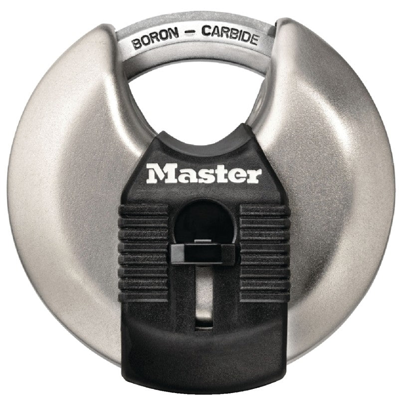 Master Lock Magnum Series M40XKAD Padlock, Keyed Alike Key, Shrouded Shackle, 3/8 in Dia Shackle, Stainless Steel Body