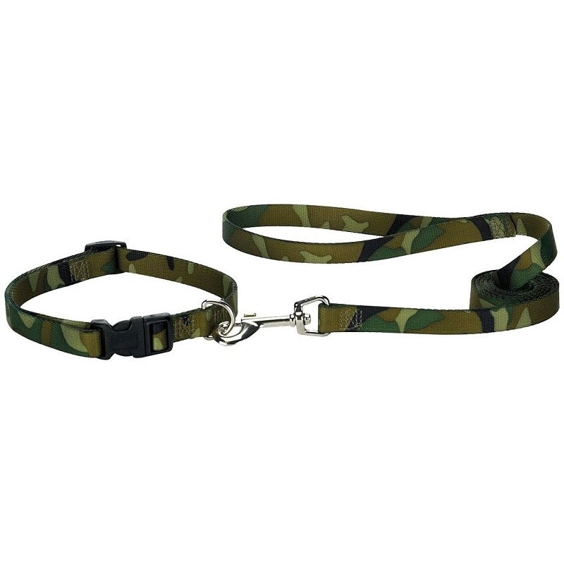 Casual Canine ZA6751 66 43 Dog Lead, 6 ft L, 1 in W, Nylon, Camo Green