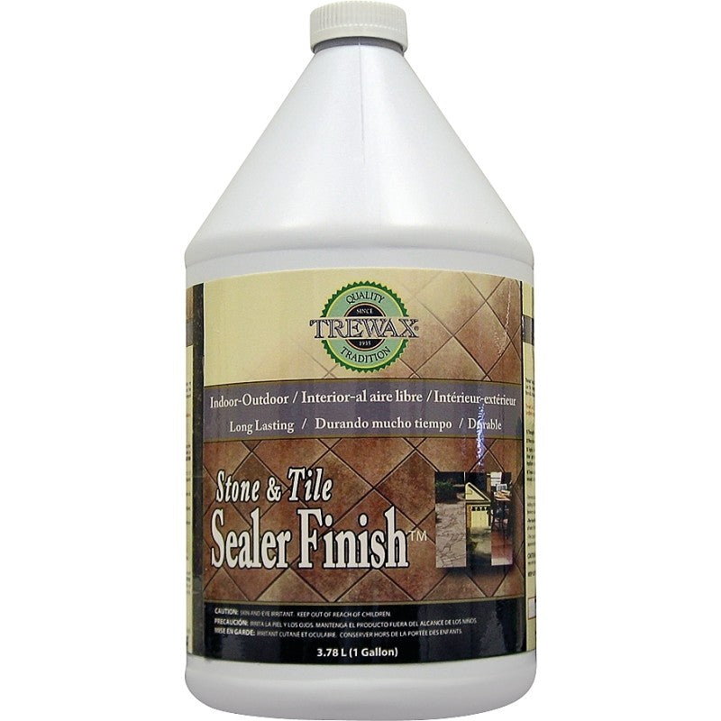 Trewax 887171970 Stone and Tile Floor Sealer, 1 gal, Liquid, Low, Clear