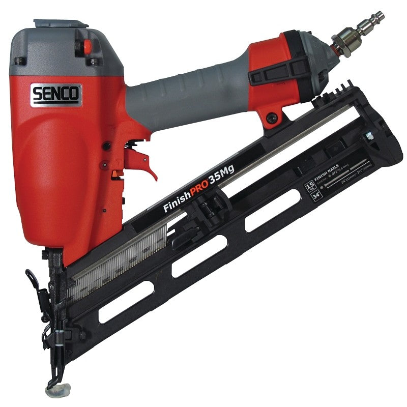 Senco TN51P1P Finish Nailer, 110 Magazine, 34 deg Collation, Strip Collation, 1-1/4 to 2-1/2 in Fastener, 3.2 scfm Air