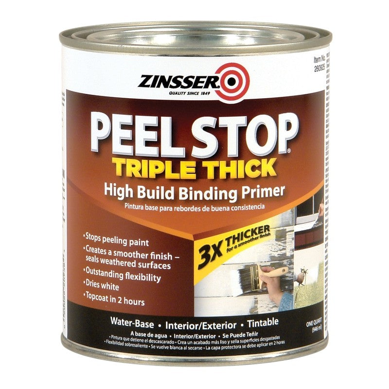 Zinsser 260925 Triple-Thick Primer, Flat/Matte, White, 1 qt