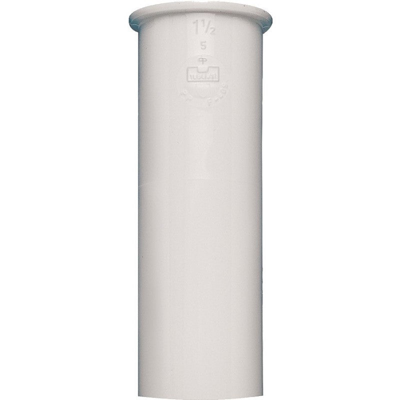 Plumb Pak PP10-4W Sink Tailpiece, 1-1/2 in, 4 in L, PVC, White