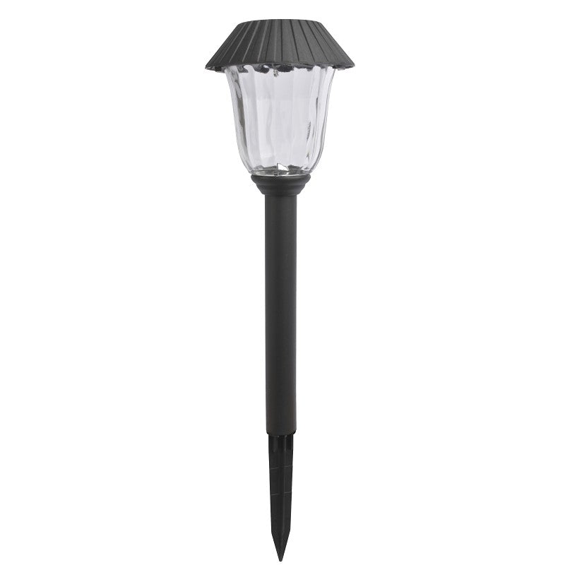 Boston Harbor 27094 Solar Stake Light, Ni-MH Battery, AA Battery, 1-Lamp, LED Lamp, Plastic/Glass Fixture, Black