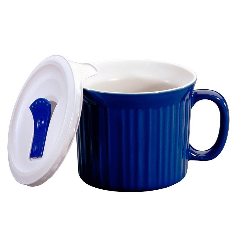 Corelle 1105119 Meal Mug, 20 oz, Plastic/Stoneware, Blueberry (Pack of 4)