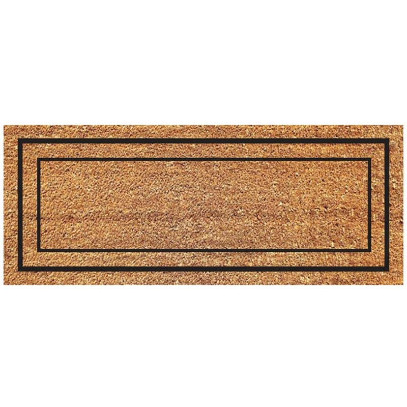 Americo Home Natural CoCo Series 77FLCLB025 Classical Border Door Mat, 60 in L, 24 in W, Rectangular, Natural Pattern