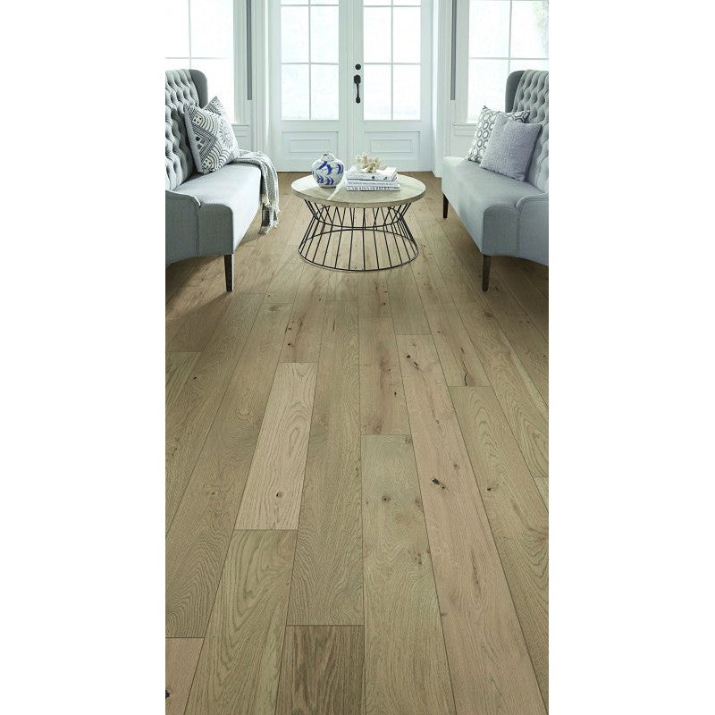 Healthier Choice Flooring HCE707A04 Flooring Plank, 1-1/2 to 6 ft L, 6-1/2 in W, Micro Bevel Edge, White Oak, Oyster Bay
