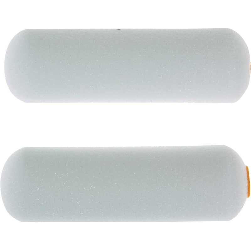 Linzer MR200-2 Roller Cover, White, 1/4 in Thick Nap, 4 in L, Foam Cover, 2/PK