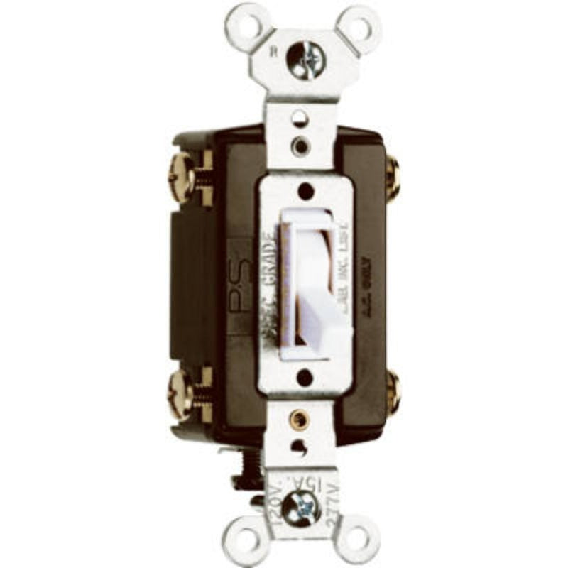 Legrand TradeMaster 664WGCC12 Toggle Switch, 15 A, 120 V, 4 -Position, Thermoplastic Housing Material, White