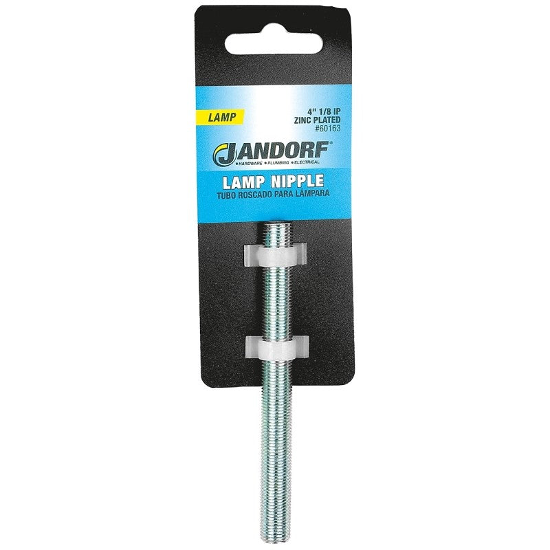 Jandorf 60163 Lamp Nipple, 4 in L Dimensions, Zinc