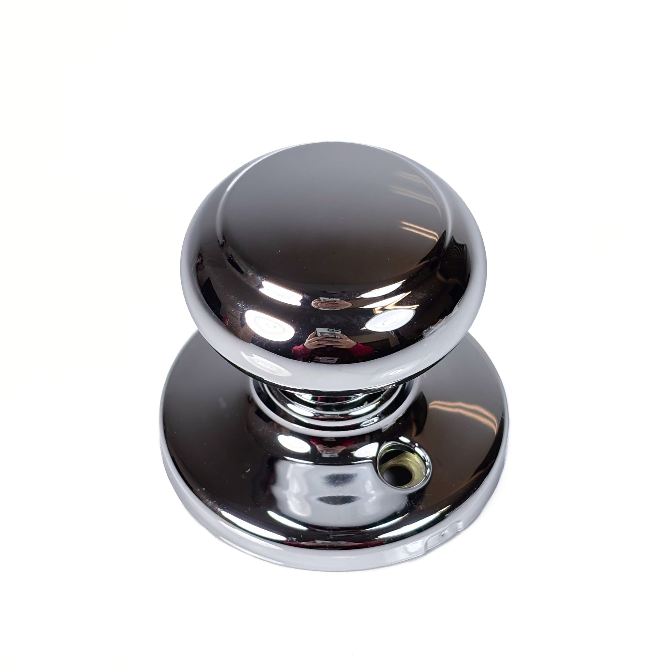 Cove Half Dummy Knob Pull in a Polished Chrome Finish