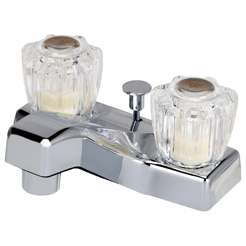 Boston Harbor PF4201A-P Lavatory Faucet, 1.5 gpm, 2-Handle, Chrome Plated, Round Handle