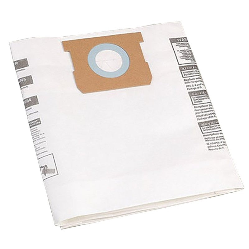 Shop-Vac 9066133 Filter Bag, For: 5 to 8 US gal Vacs with the Inlet Located on the Tank