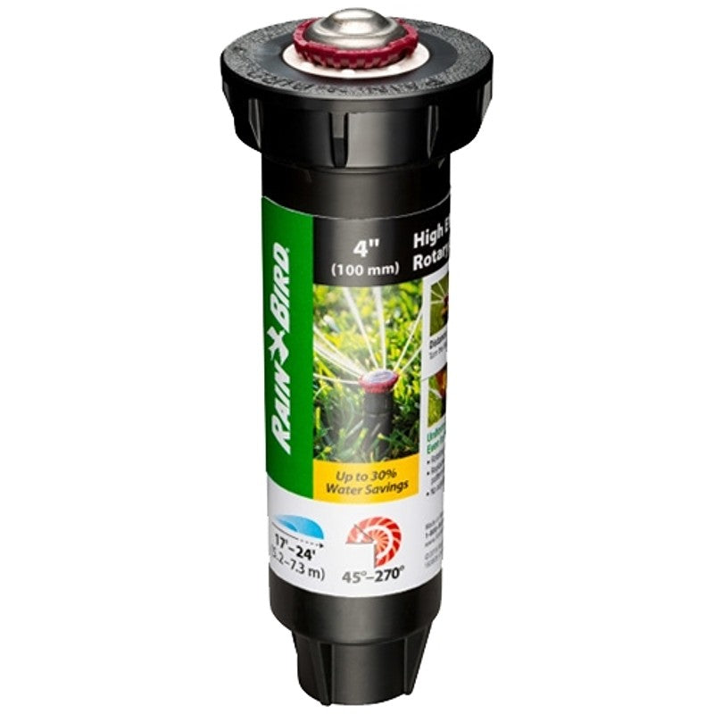 Rain Bird 22SARVAPRO Mini Rotor Sprinkler, 3 gpm, 1/2 in Connection, FTP, 4 in H Pop-Up, 17 to 24 ft, Adjustable Nozzle