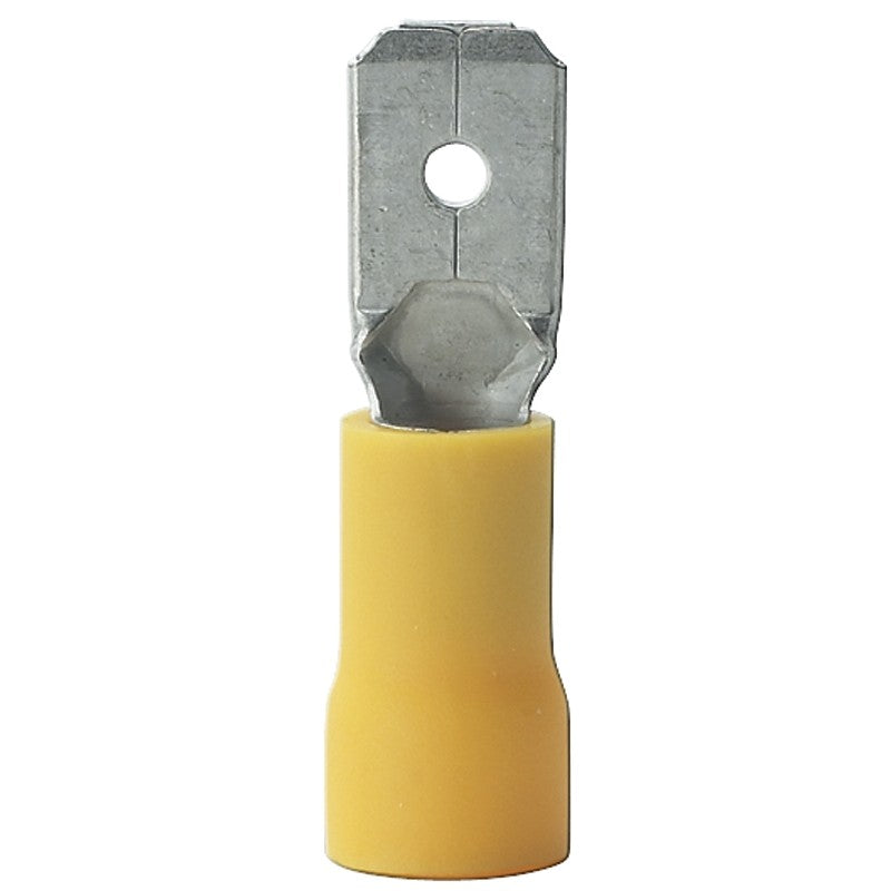 Gardner Bender 20-145M Disconnect Terminal, 600 V, 12 to 10 AWG Wire, 1/4 in Stud, Vinyl Insulation, Yellow