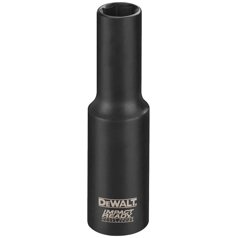 DEWALT IMPACT READY DW22962 Impact Socket, 1-1/8 in Socket, 1/2 in Drive, Square Drive, 6-Point, Steel, Black Oxide
