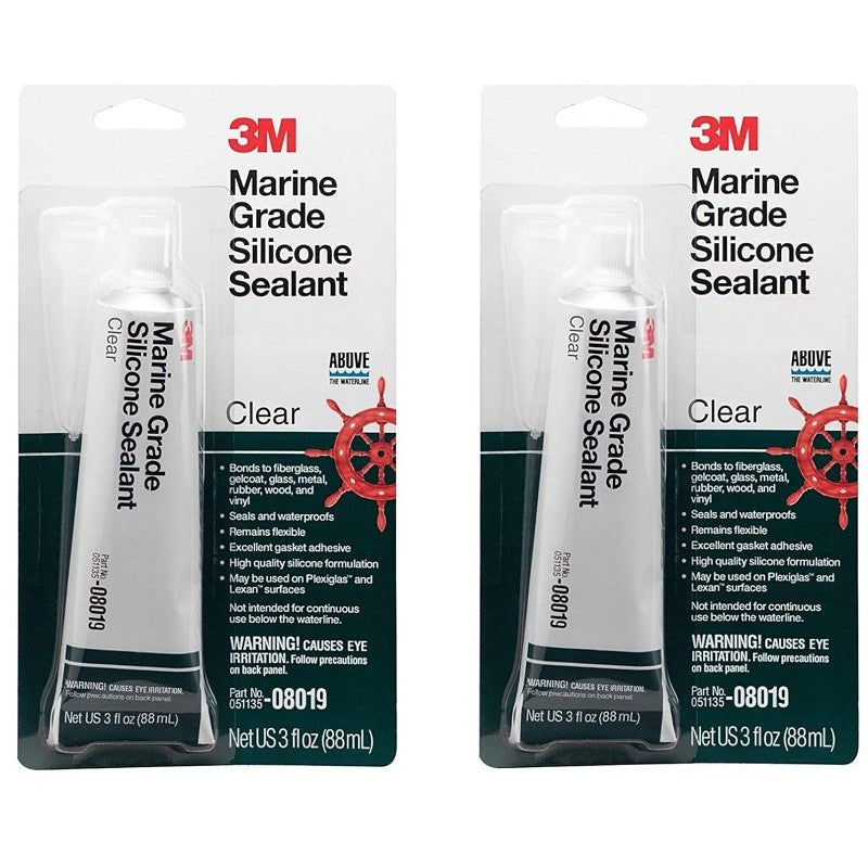 3M 8019 Marine-Grade Sealant, Clear, 3 oz Tube
